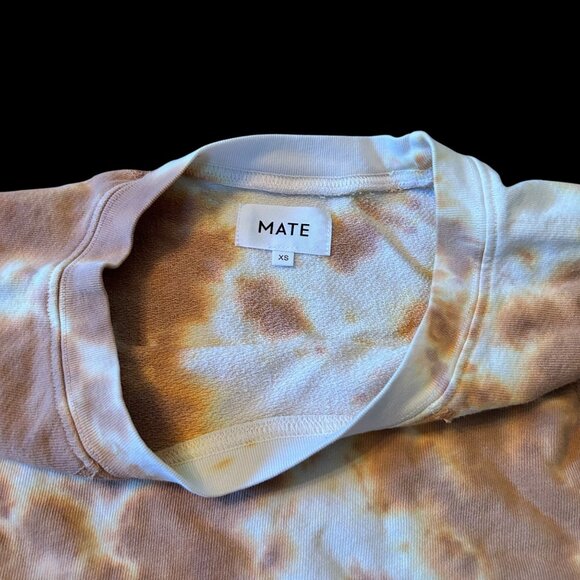 NWT Mate 100% Organic Terry Raglan Grunge Sweatshirt XS - Picture 4 of 5